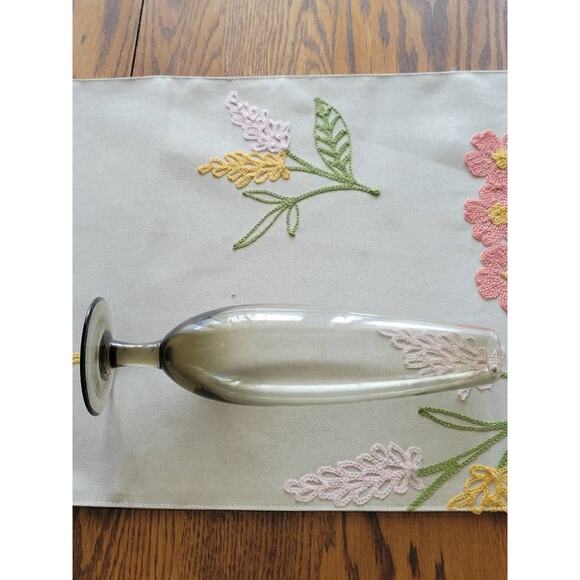 Vintage Bud Vase, Smoke Glass, Pedestal Footed, 9-3/4" Tall, Boho Eclectic Gift - Picture 3 of 6